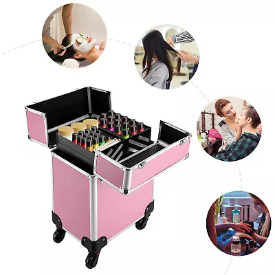 Professional Rolling Makeup Train Case Cosmetic Trolley Artist Storage Organizer • $69