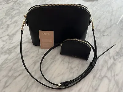 $250 • Buy Oroton Black Crossbody Bag With Matching Coin Purse