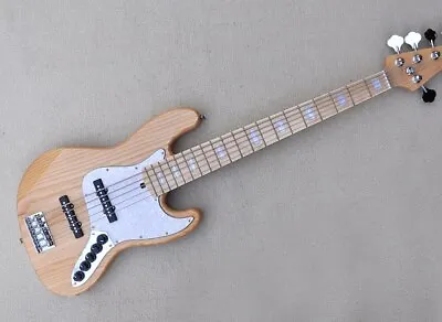 5 Strings Natural Wood Body Electric Bass Guitar With Maple NeckChrome Hardware • $289