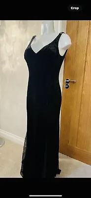 Ralph Lauren Maxi Dress Luxury Crushed Vekvet And Lace New RRP £299 New UK 14 • £150