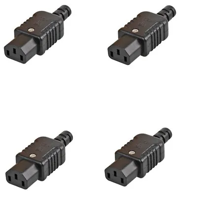 4 X Rewireable Heavy Duty IEC C14 Socket Connector Mains Power Plug Female • £7.99