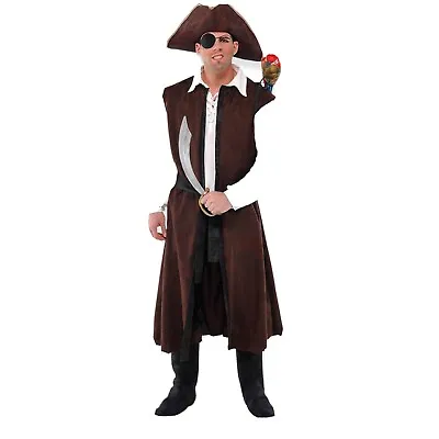 Pirate Costume Vest Adult Halloween Fancy Dress New And Sealed Caribbean  • $18