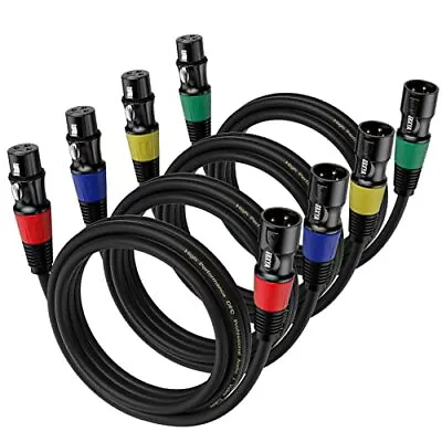 Cables 3ft 4-Packs Standard XLR Male To Female Microphone Cable With 3-Pin • $28.80