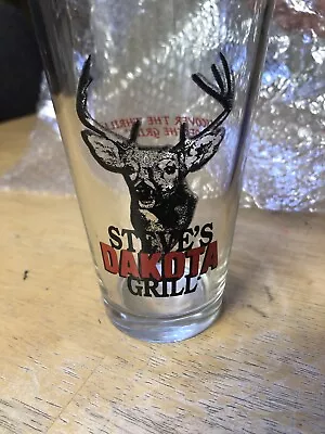 Vintage Collectible Big Buck Deer Pint Glass *Steve's Dakota Grill Findlay Ohio  • $5.99