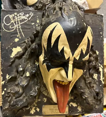 Illusive Originals KISS GENE SIMMONS AUTOGRAPHED Wall Art 2801 Of 15000 • $96