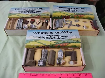 3 SETS Wade Of England Whimsey On Why Miniature Village Sets 1 & 2 & 3 IN BOXES • $80