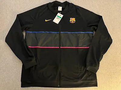 New Nike Men’s XL Barcelona I96 Anthem Soccer Black Varsity Track Jacket X-Large • $49.95