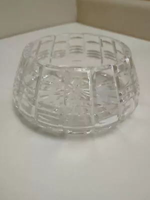 Waterford Tralee 6¾inX3in Tapered Clear Crystal Bowl Horizontal & Vertical Cut • $35