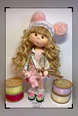 £69 • Buy Handmade Rag Doll Amina, 11,5 In., OOAK, Home Decor, Gift,  Art Collectible Doll