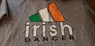 Irish Dance Tee Shirt Grey With Irish Flag Colors Size Large • $5