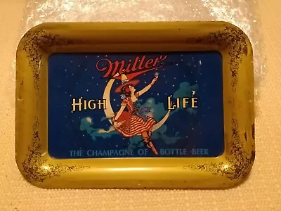  1950’s Miller High Life  Lady On The Moon  Metal Tip Tray .  • $28