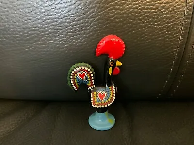 Hand Painted Metal Portuguese Lucky Cockerel Rooster Figure Like Nando’s • £9.50