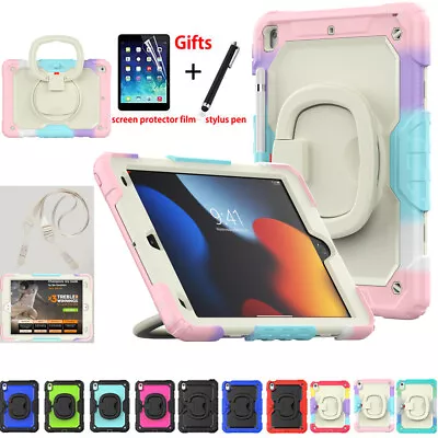 For IPad 6/7/8/9/10th Gen Air 4 Mini 5 6 Heavy Duty Shockproof Strap Case Cover • $30.99