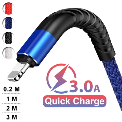 $7.55 • Buy Braided Strong USB Fast Charger Cable For IPhone 7 8 6 11 12 13 14 Pro X XR Cord