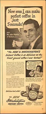 1940's Vintage Ad For New G.Washington Coffee Retro Jar Cups    11/30/21 • $7.59