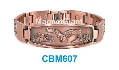 Eagle - Men Copper Link High Power Magnetic Bracelet CBM607 Animal • $20