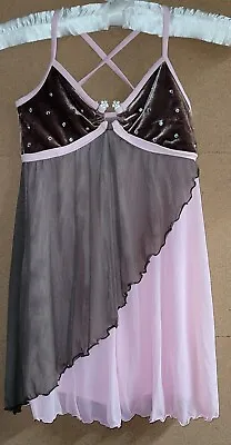 Dress Up Pageant Party Show Dance Skating Costume Child Medium Bodysuit Dress • $18.39