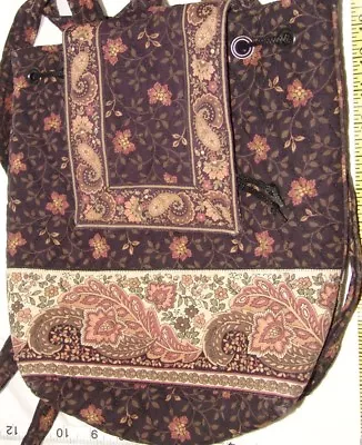 Vera Bradley Retired Black Walnut Print Backpack • $49.95