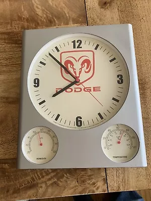 Mopar Dodge Ram Wall Clock Thermometer And Humidity Plaque. Works Great. • $40