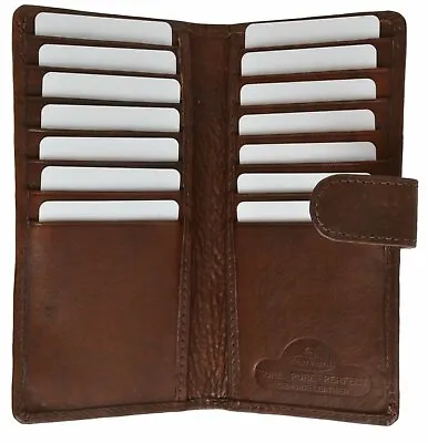 Bifold Multi Credit Card Holder Burgundy Leather Slim Wallet W/ Snap Closure • $13.99