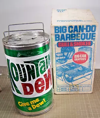 Vtg Mountain Dew Big Can Do Barbeque BBQ Portable Grill NOS W/Box & Instructions • $130