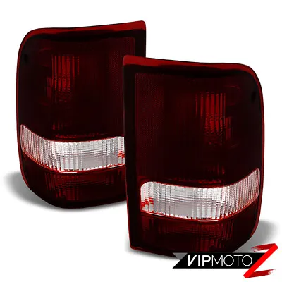 For 93-97 Ford Ranger  Dark WINE RED  Rear Brake Signal Tail Lights Tail Lamps • $51.33