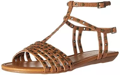 Very Volatile Women's Emminence Flat Sandal Tan 6 B US • $19.48