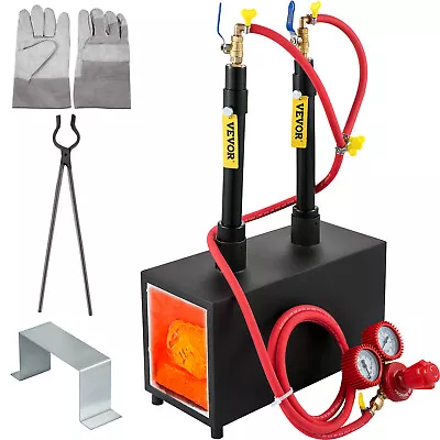 £82.31 • Buy VEVOR Gas Propane Forge 2 Burners Furnace Burner Knife Making Blacksmith Farrier