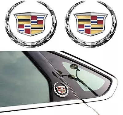 2pcs For Cadillac Fender Marker Door Logo Badge Emblem Car Decoration Sport V • $11.99