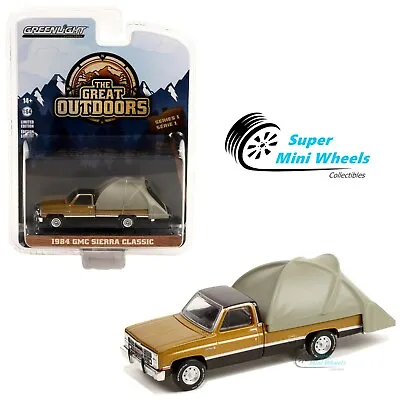 Greenlight 1:64 - 1984 GMC Sierra Classic With Modern Truck Bed Tent - 38010-C • $7.98