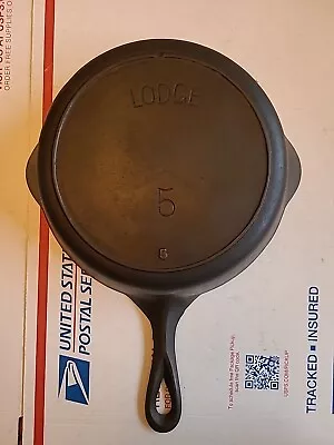 Lodge Cast Iron #5 Arc Logo Skillet Single Notch • $115