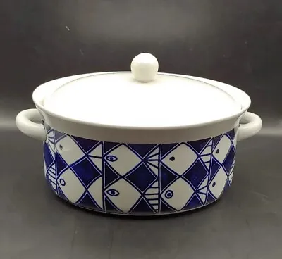 Vtg HTF Rörstrand Sweden Frisco Porcelain Casserole/Dutch Oven Marianne Westman • $85