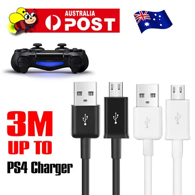 $4.95 • Buy USB Charger Charging Cable For PLAYSTATION PS4 Dualshock 4 Wireless Controller