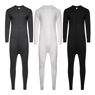 Mens Thermal Warm Winter Long Johns Underwear Union Zipup Boiler Jump Suits S-xx • £11.99