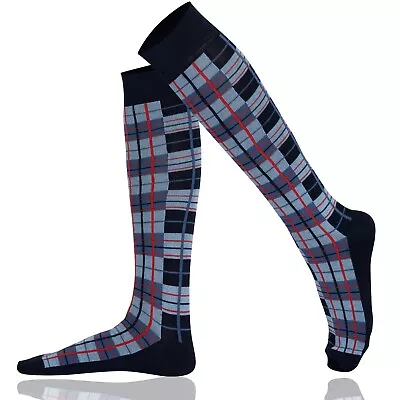 Mysocks Tartan Knee High Socks Seamless Toe Combed Cotton • £7.95