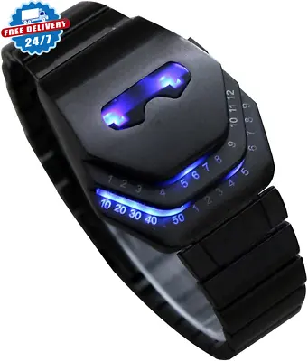 Men'S Peculiar Cool Gadgets Interesting Amazing Snake Head Design Blue LED Watch • $25.63