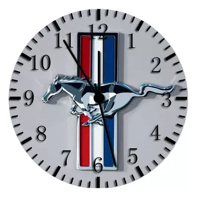 Mustang Frameless Borderless Wall Clock Nice For Gifts Or Decor W191 • $22.95