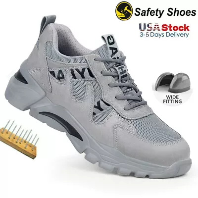 Mens Work Safety Shoes Steel Toe Cap Bulletproof Boots Lightweight Sneakers D • $29.69