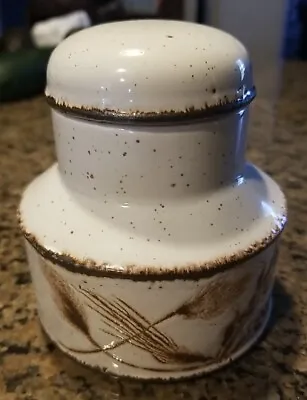 VTG Wedgwood Midwinter Stonehenge England Wild Oats Pottery Sugar Bowl Container • $21.50