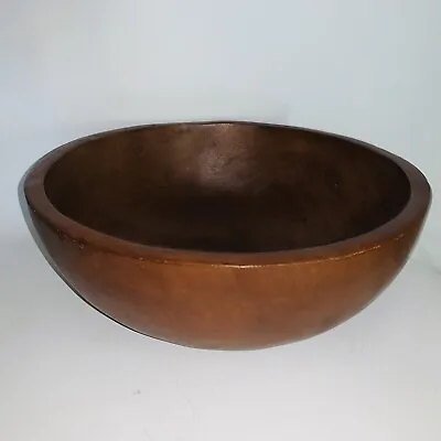 Pottery Barn Handcrafted Wood Salad Serving Bowl 12  Wide 4.5  Deep • $50