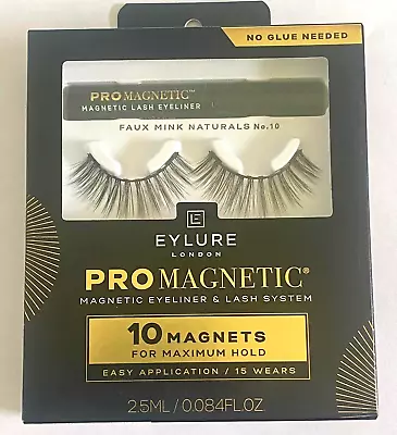 $10.90 • Buy Eylure Pro Magnetic False Eye Lashes Faux Mink Naturals No Glue Needed