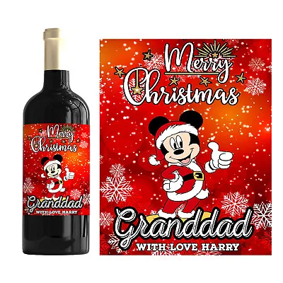 £2.49 • Buy Personalised Christmas Xmas Greetings Gift Wine Bottle Label Any Name Message 21