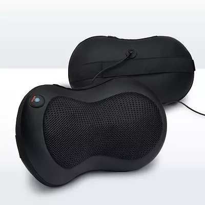 LIBA Heated Shiatsu Neck & Back Massager Pillow W/ Heated Ball *Car/Home Power • $29.95