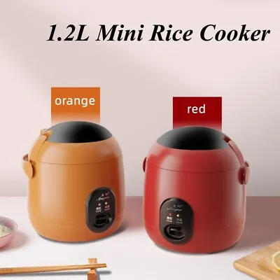 $34.56 • Buy Portable Travel Mini Rice Cooker 1.2L Multi Food Warmer Steamer For 1-2 Person 