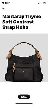 Mantaray Thyme Soft Contrast Hobo Bag Bnwt • £16.99