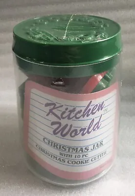 Kitchen World Christmas Jar Set Of 10 Festive Cookie Cutters Vintage NEW • $10.70