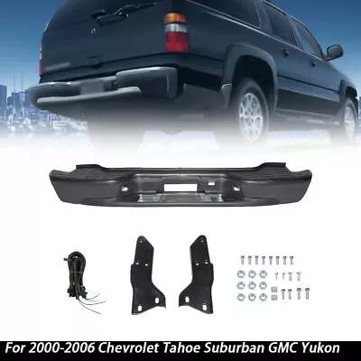 Black Steel Rear Step Bumper For 00-06 Chevrolet Tahoe Suburban GMC Yukon • $138.02