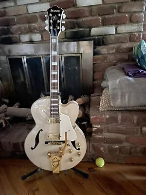 Ibanez  Artcore Ivory AF75TDG With Bigsby  Used Electric Guitar • $405