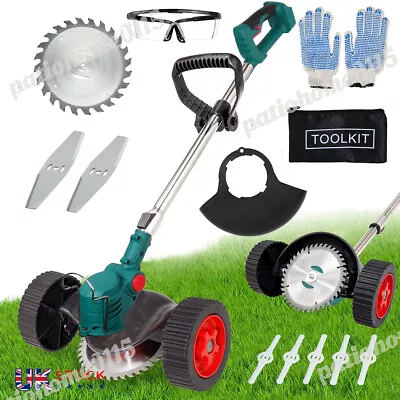 Cordless Strimmer Grass Trimmer Tree Cutter Garden Edger For Makita 18V W/ Wheel • £35.99