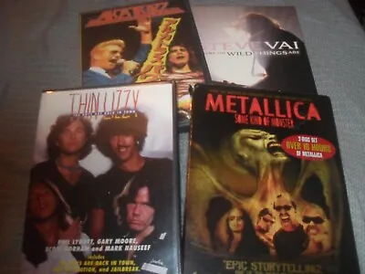 STEVE VAI ALCATRAZZ THIN LIZZY METALLICA DVD Lot Of 4 Hard Rock DVD • $27.99